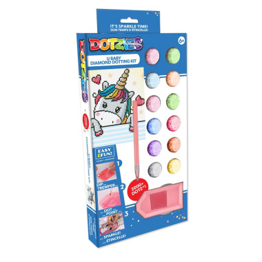 Kit Diamond painting pour enfants Licorne amoureuse Coffret Dotzies