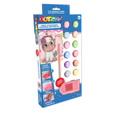 Kit Diamond painting pour enfants Licorne étudiante Coffret Dotzies