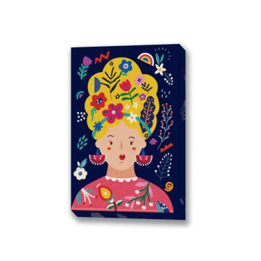 Kit Diamond painting Dotz Decor Fille à fleurs Diamond Dotz