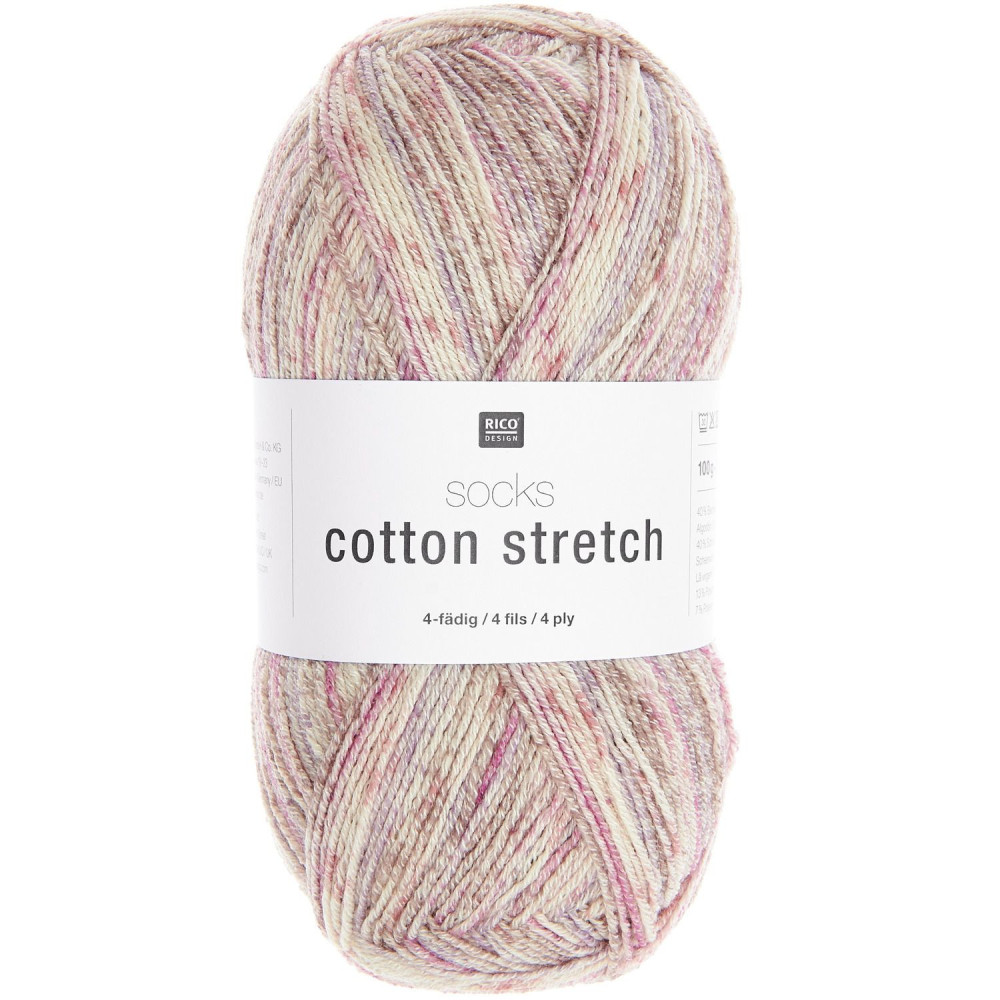Fil à chaussettes Rico Design Socks Cotton Stretch 4 fils