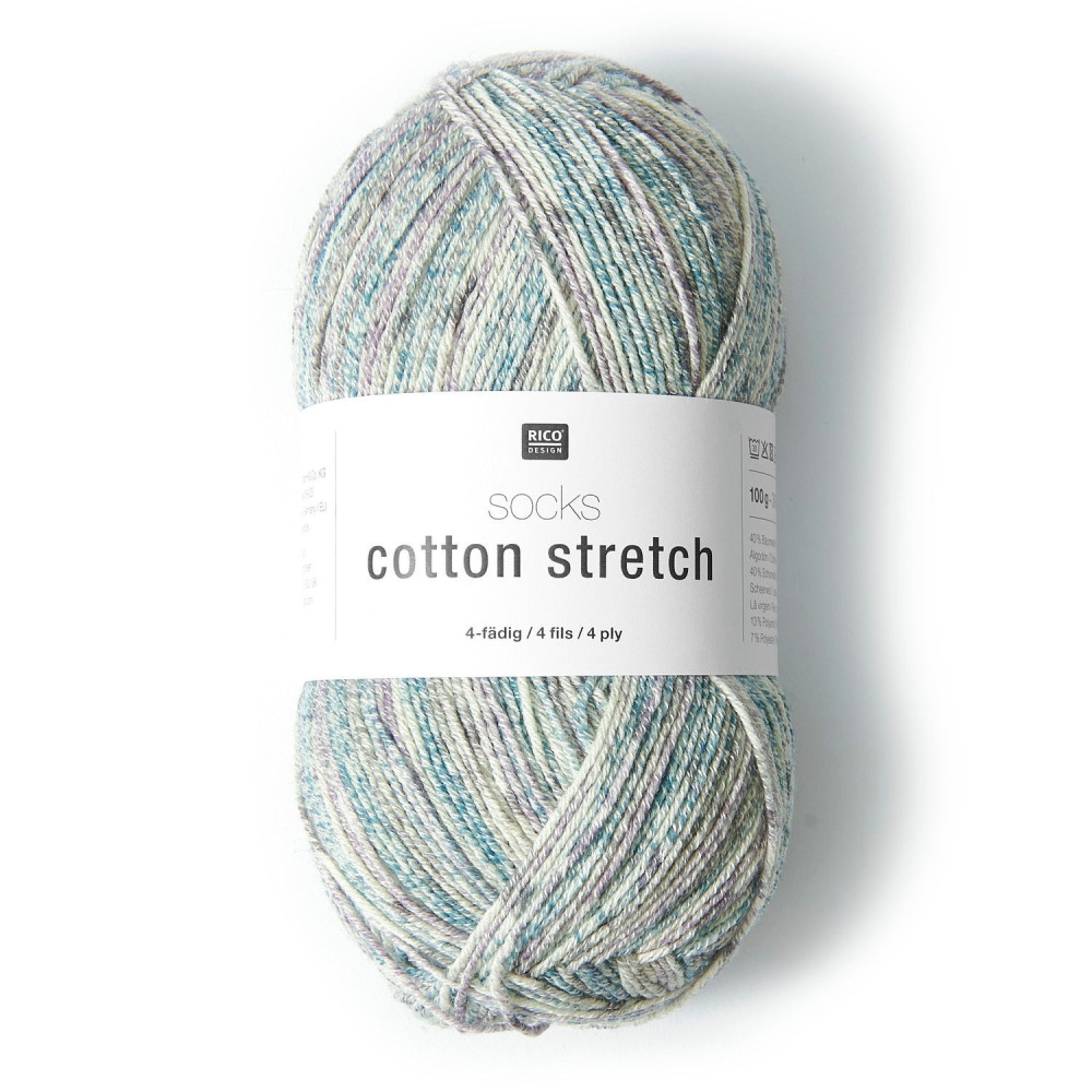 Fil à chaussettes Rico Design Socks Cotton Stretch 4 fils