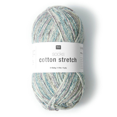 Fil à chaussettes Rico Design Socks Cotton Stretch 4 fils