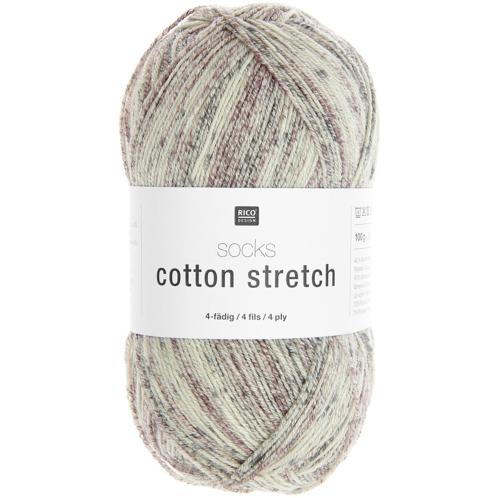 Fil à chaussettes Rico Design Socks Cotton Stretch 4 fils