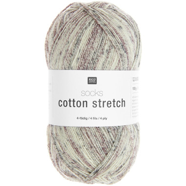 Fil à chaussettes Rico Design Socks Cotton Stretch 4 fils