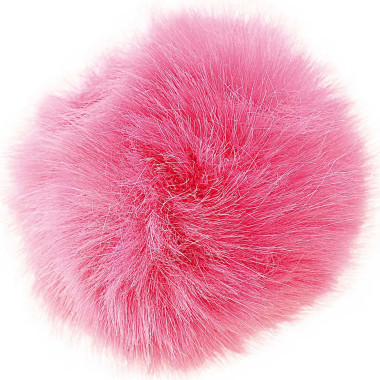 Pompon fausse fourrure 5 cm Rose Rico Design