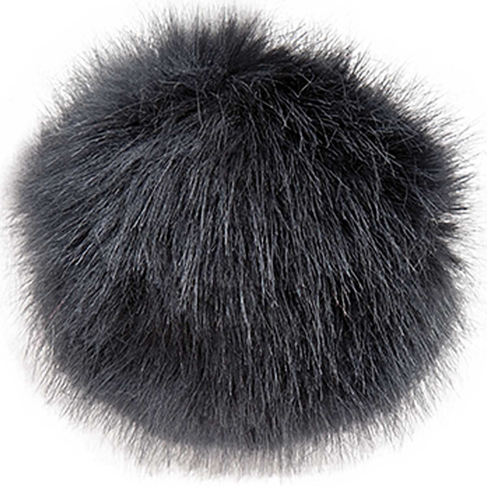 Pompon fausse fourrure 5 cm Bleu nuit Rico Design