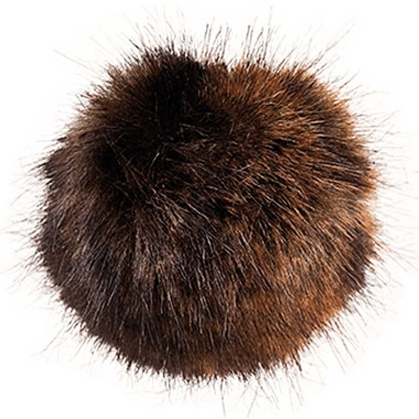 Pompon fausse fourrure 5 cm Marron clair Rico Design