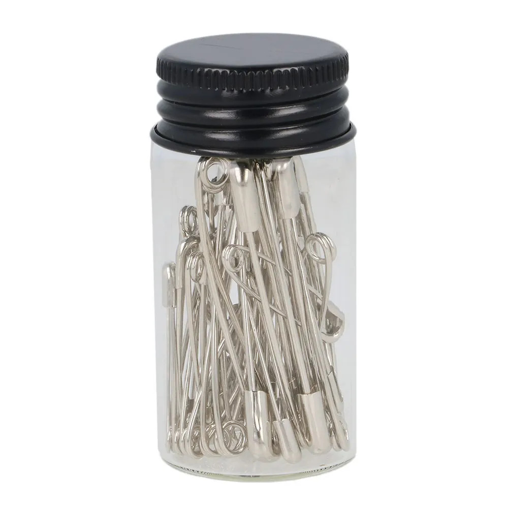 Assortiment de 32 épingles de sûreté en acier nickelé Milward