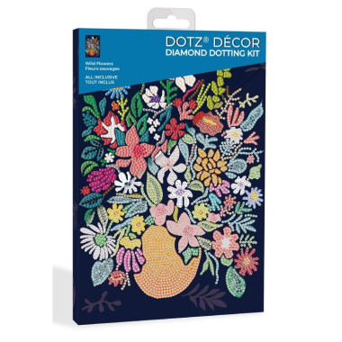 Kit Diamond painting Dotz Decor Fleurs sauvages Diamond Dotz