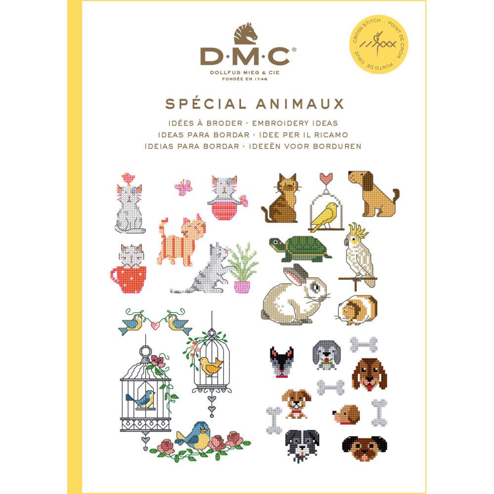 Mini livre point de croix spécial animaux DMC