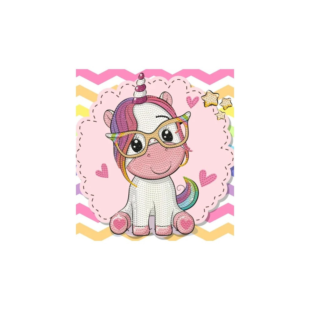 Kit Diamond painting pour enfants Licorne étudiante Coffret Dotzies