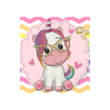 Kit Diamond painting pour enfants Licorne étudiante Coffret Dotzies