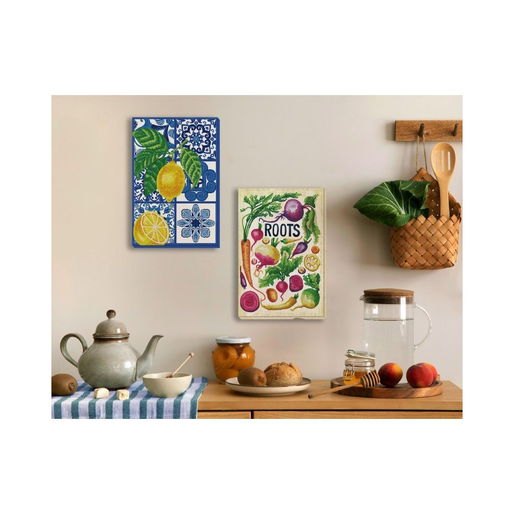 Kit Diamond painting Dotz Decor Tuiles aux agrumes Diamond Dotz