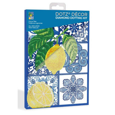 Kit Diamond painting Dotz Decor Tuiles aux agrumes Diamond Dotz