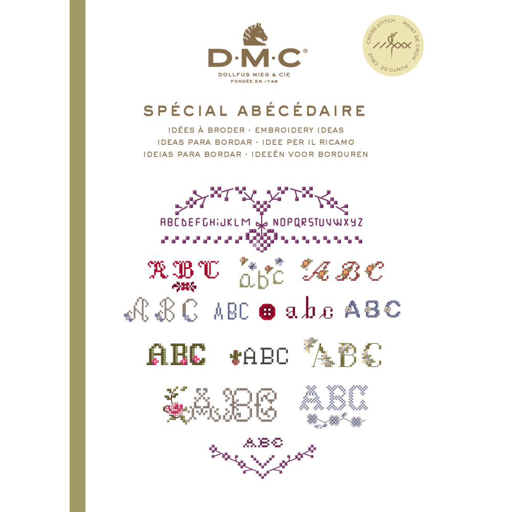 Mini livre point de croix spécial abécédaire DMC
