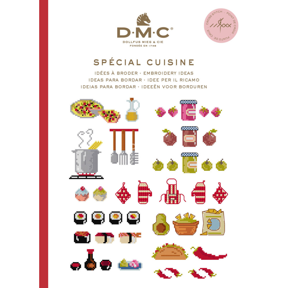 Mini livre point de croix spécial cuisine DMC