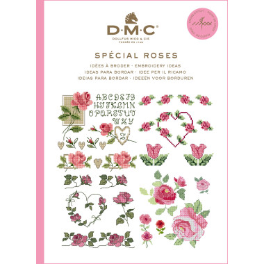 Mini livre point de croix spécial roses DMC