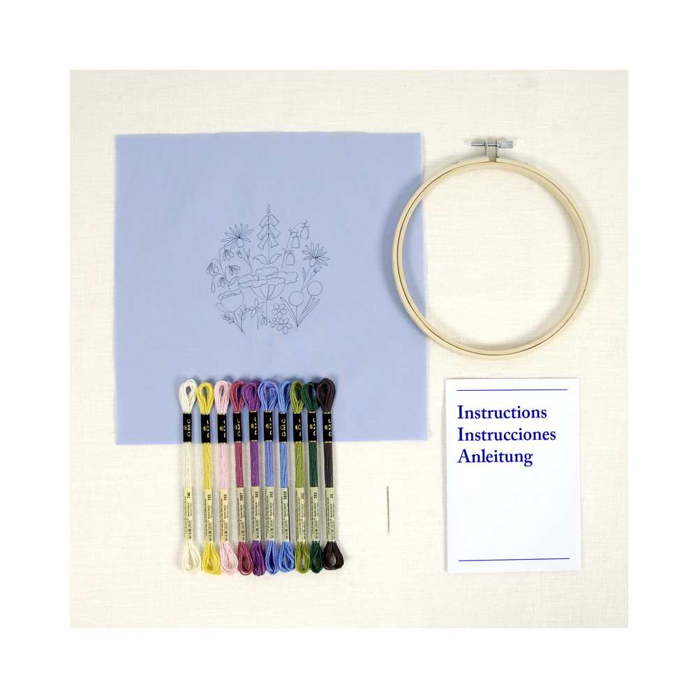 Kit broderie Jardin anglais DMC