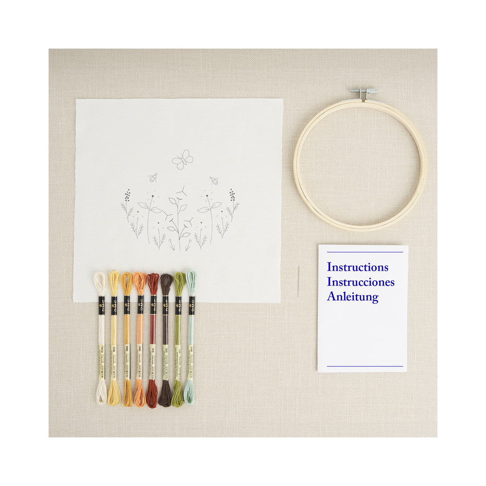 Kit broderie Fleurs du jardin DMC