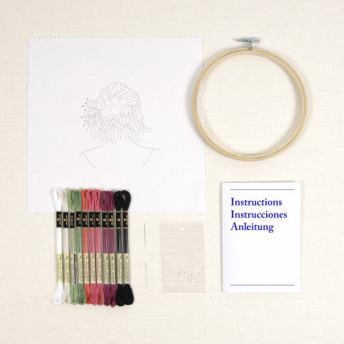 Kit broderie Coiffure florale DMC