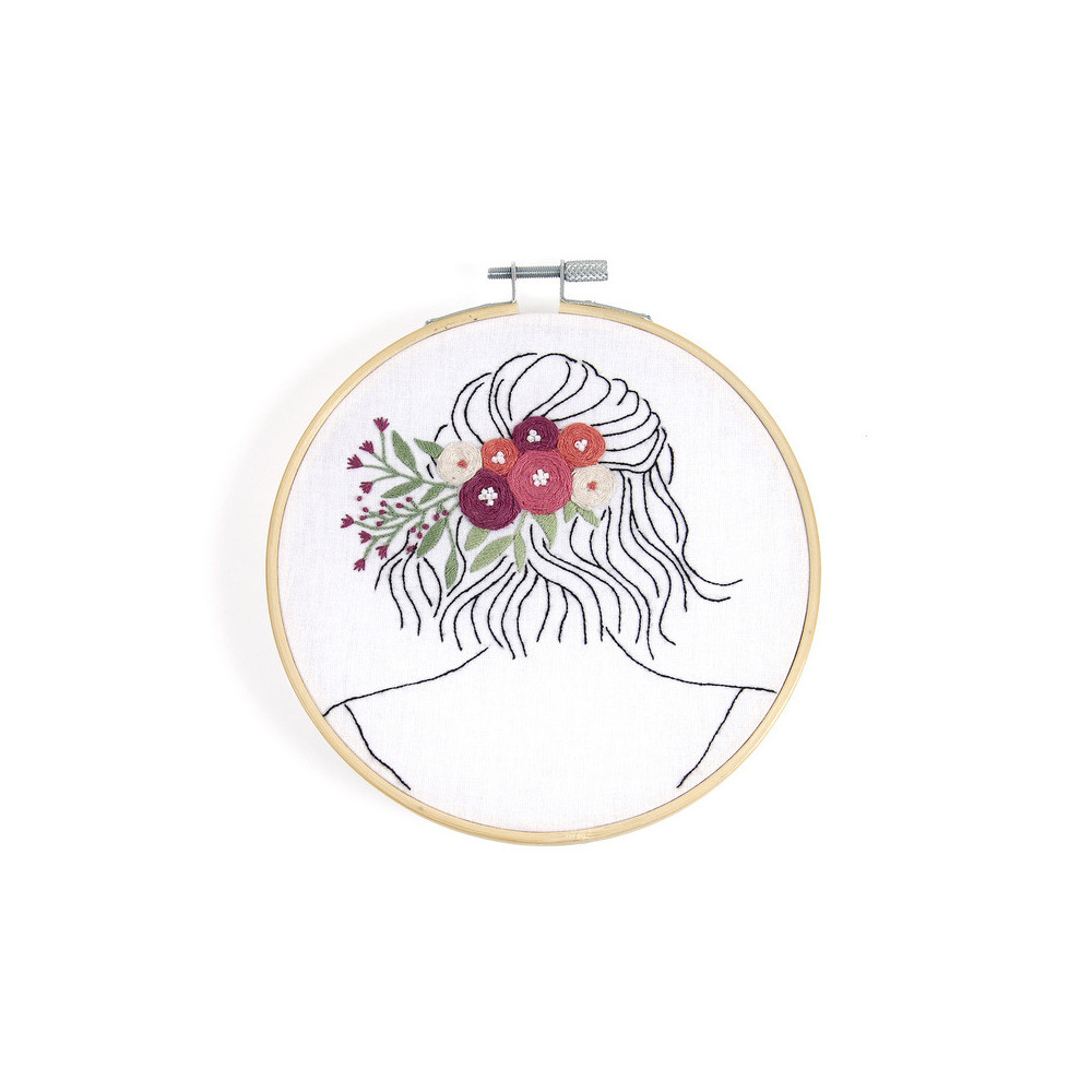 Kit broderie Coiffure florale DMC
