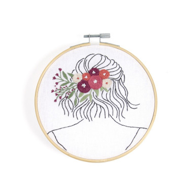 Kit broderie Coiffure florale DMC