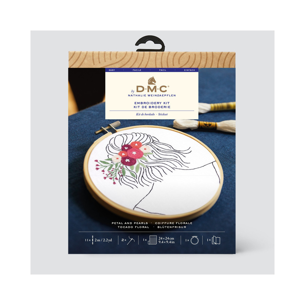 Kit broderie Coiffure florale DMC