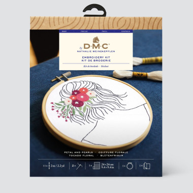 Kit broderie Coiffure florale DMC