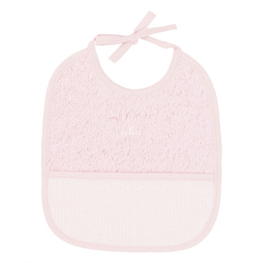 Bavoir à personnaliser en éponge rose DMC