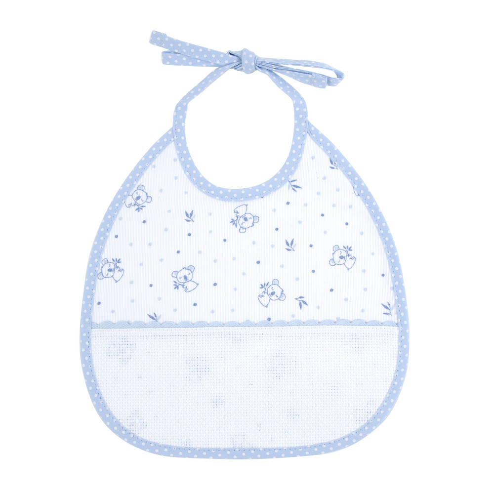 Bavoir à personnaliser bleu motif koala DMC