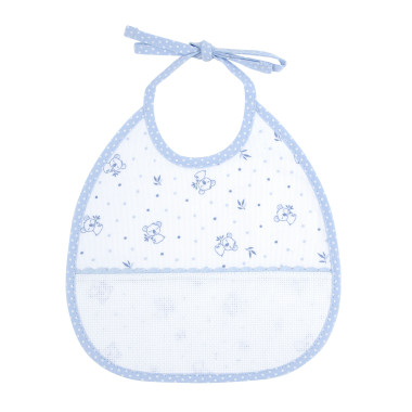 Bavoir à personnaliser bleu motif koala DMC