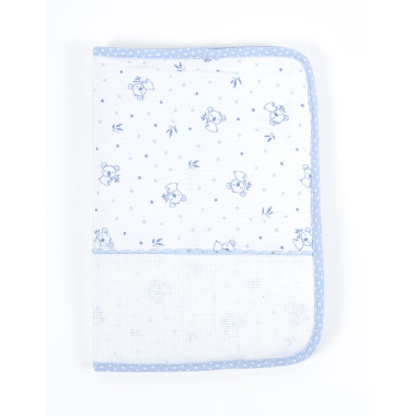 Protège carnet de santé à broder bleu motif koala DMC