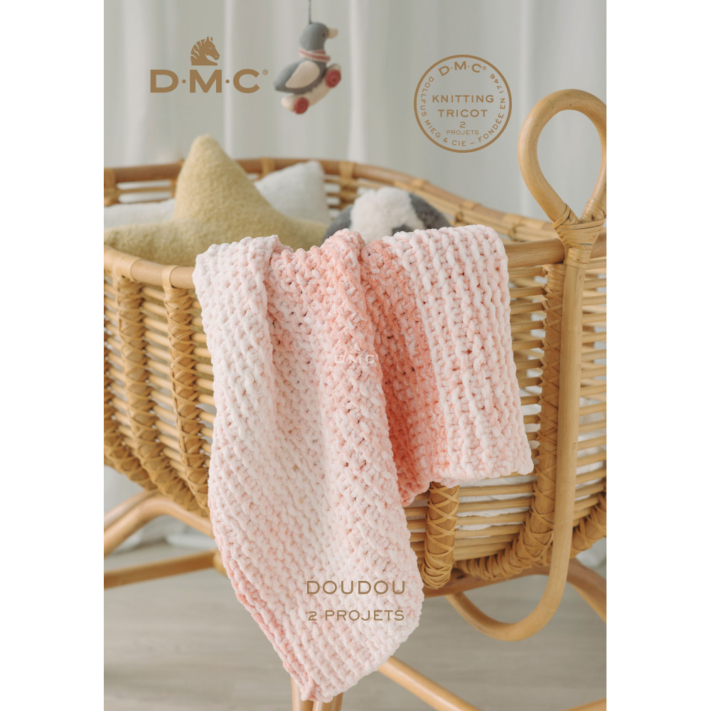 Livre spécial fil Doudou 2 projets au tricot et au crochet DMC