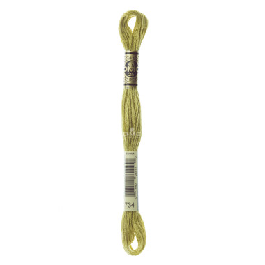 Mouliné spécial DMC 117MC - Nuances vert / marron / jaune / rouge