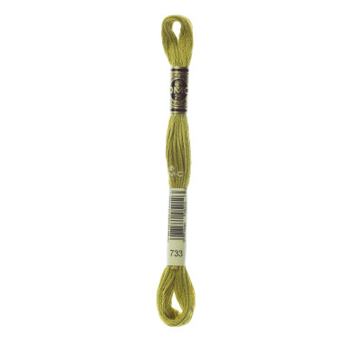 Mouliné spécial DMC 117MC - Nuances vert / marron / jaune / rouge