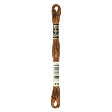 Mouliné spécial DMC 117MC - Nuances orange / marron / blanc / noir