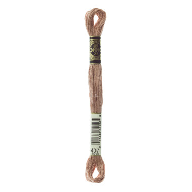 Mouliné spécial DMC 117MC - Nuances orange / marron / blanc / noir