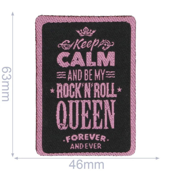 Thermocollant HKM Keep calm and be my Rock'n'Roll Queen
