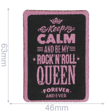Thermocollant HKM Keep calm and be my Rock'n'Roll Queen