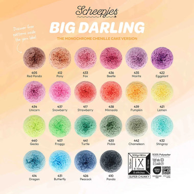 Fil chenille épais Scheepjes Big Darling