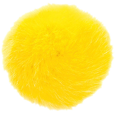 Pompon fausse fourrure 10 cm Jaune Rico Design