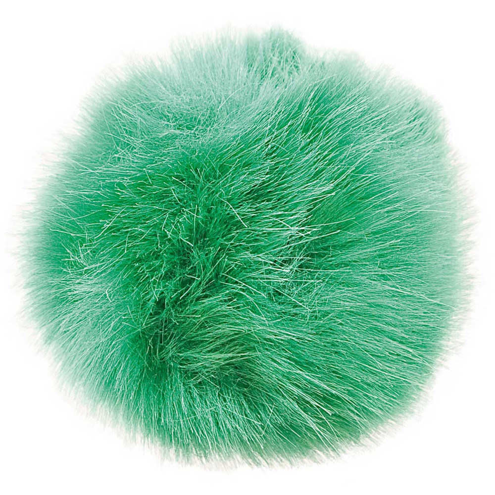 Pompon fausse fourrure 10 cm Vert Rico Design