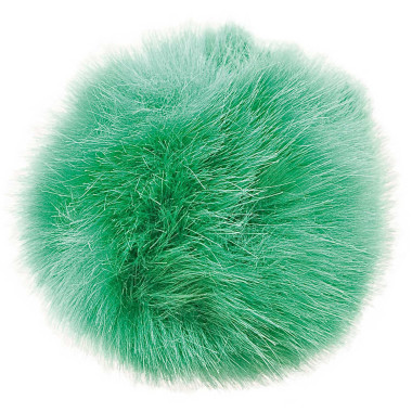 Pompon fausse fourrure 10 cm Vert Rico Design