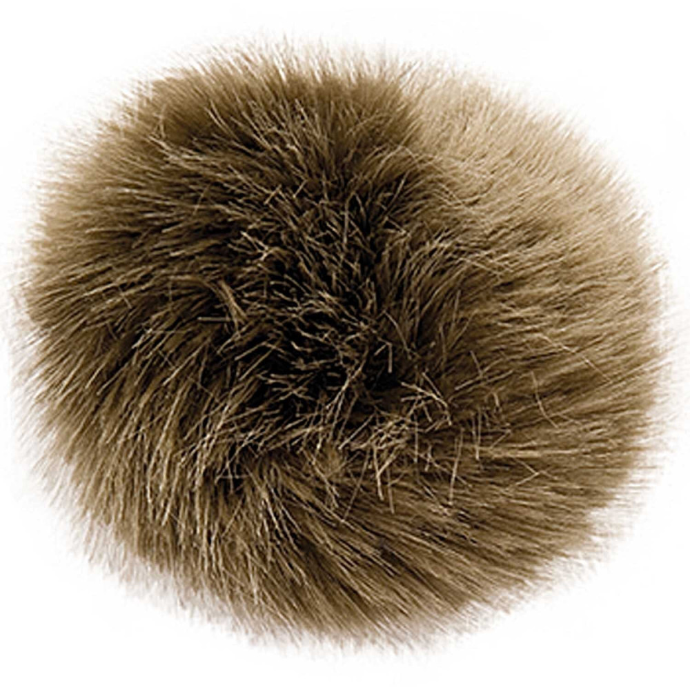 Pompon fausse fourrure 10 cm Olive Rico Design