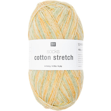 Fil à chaussettes Rico Design Socks Cotton Stretch 4 fils