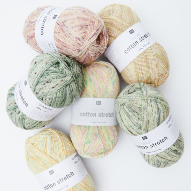 Fil à chaussettes Rico Design Socks Cotton Stretch 4 fils