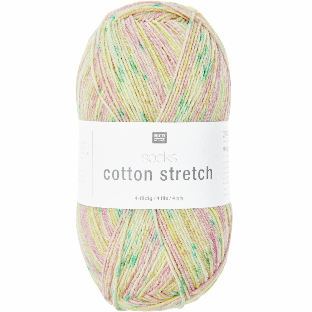 Fil à chaussettes Rico Design Socks Cotton Stretch 4 fils