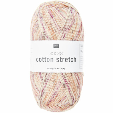 Fil à chaussettes Rico Design Socks Cotton Stretch 4 fils