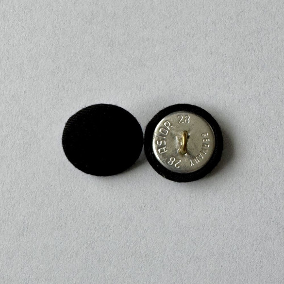 Bouton noir en tissu à queue 18 mm - Découvrez des centaines de modèles !