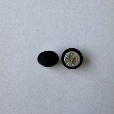Bouton noir en tissu à queue 12 mm - Découvrez des centaines de modèles !